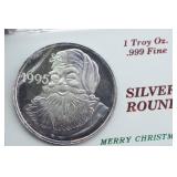 1995 Santa Claus 1 oz Fine Silver Round