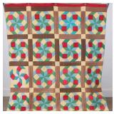 Geometric Pinwheel Quilt