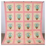 Flower Pot Appliqué Quilt