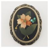 Pietra Dura Brooch