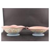 2 Hull Art Pottery Console Bowls