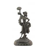 Bronze Dutch Girl Dancing Figurine on Base