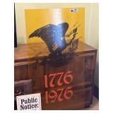 1776-1976 Eagle stained plexi-glass picture