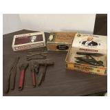 Cigar boxes with antique wrenches