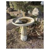 Cement birdbath