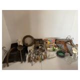 Antique Kitchen Utensils and Clothes Hangers