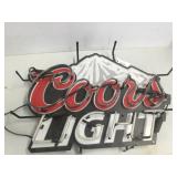 Coors Light light up sign