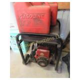 generator w 2 gas cans