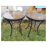 pair patio side tables