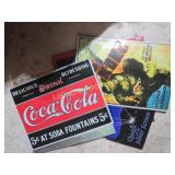 coca cola king kong Queen silver screen tin MORE