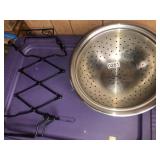 Stainless strainer and baking dish holder