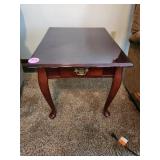 Wooden End Table - One Drawer