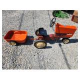 Allis Chalmers Pedal Tractor with  Wagon