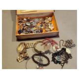 Costume Jewelry with Jewelry Box