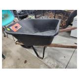 True Temper Wheel Barrow with a bare wheel