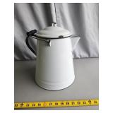 White Enamel Texas Coffee Pot