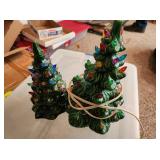 2 ceramic tree lights