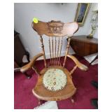 Antique Rocker with pillow