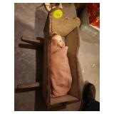 Wooden Cradle w/Baby Doll