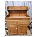 Oak Dry Sink - 31 1/2" x 17 1/2" x 47"