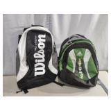 1 Wilson & 2 Adidas Backpack