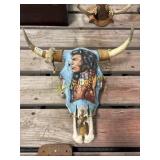 Painted Bull Skull +