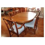 Wooden Table & 6 Chairs 61x40x30.5H