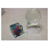 2 Earth Paperweights