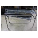 Metal/Glass Hallway Table 50x17x29H