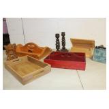 Wooden Trays, Candle Holders & More