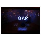 Bar Sign, Glasses, Ice Bucket, Wine Rack & More