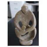 Mother & Child Soapstone Carving 10H