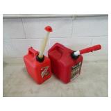 Lot of 2 Gas Cans with Nozzles