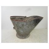 Antique Galvanized Steel Fire Ash Bucket