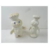 Lot of 2 Vintage Pillsbury Dough Boy Porcelain