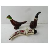 Lot of 3 Vintage Avon Bottles - Pheasant