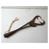 Antique Spring Loaded Fishing Gaff Hook Pincers -