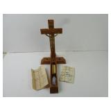 Vintage Wood Catholic Sick Cross Crucifix with