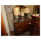 Vintage Dark Wood Dresser