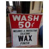 Tin Car Wash Sign - 36x30