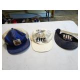 Three Miller Lite Hats / Visor