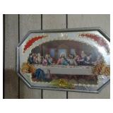 The Last Supper Bubble Glass Shadowbox - Damaged