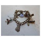 Charm Bracelet with Charms - Some are Sterling