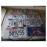 Seven Wisconsin License Plates and Vietnam Metal