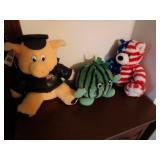 Three Plush - One is Harley Davidson