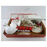 Lot of Misc. Christmas Bird Dï¿½cor = Porcelain