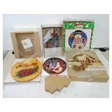 Lot of Misc. Christmas Dï¿½cor Items - Avon Plates