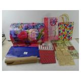 Lot of Misc. Gift Bags & Brown Paper Roll -