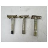 Lot of 3 Antique Shaving Razors - Gillette