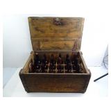 Antique Oconto Beer Wood Crate With Bottles